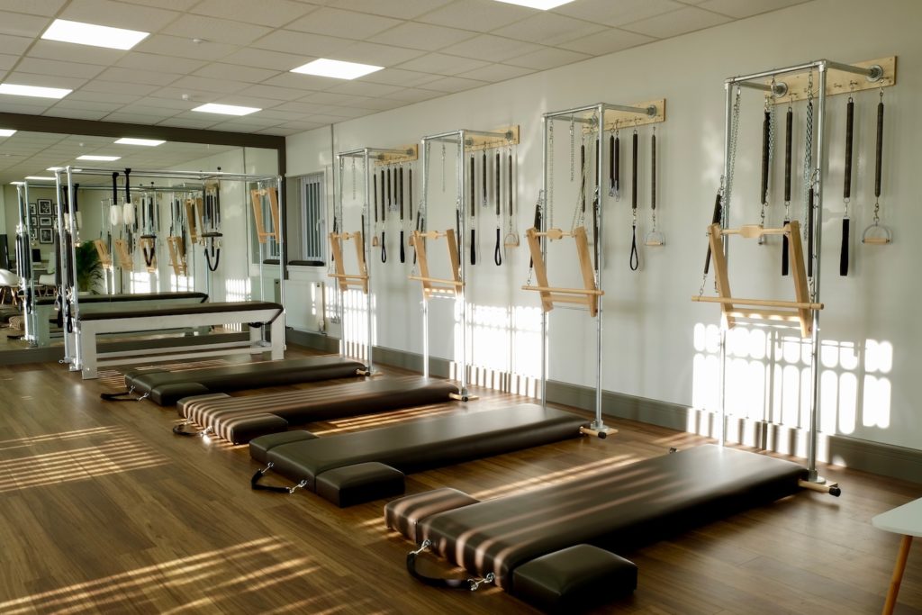Group apparatus mat Pilates classes are held in the VIPilates studio