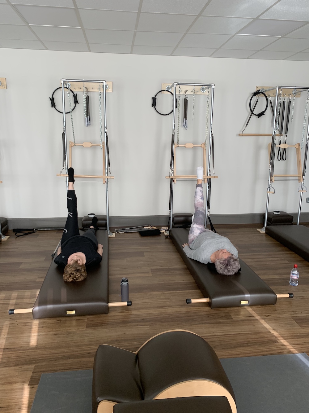 Clients of the classical Pilates instructor Sarah Janes